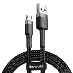 Cable Baseus MicroUSB CAMKLF-CG1 Kevlar 1m Black