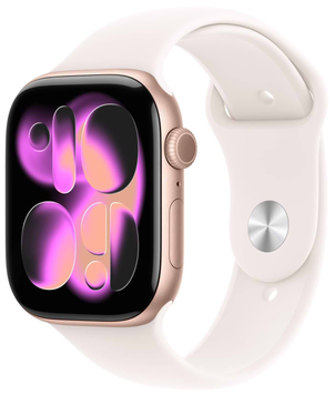 Apple Watch Series 11 GPS 42mm Rose Gold Aluminium Case with Light Blush Sport Band S/M MEU04