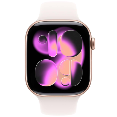 Apple Watch Series 11 GPS 42mm Rose Gold Aluminium Case with Light Blush Sport Band S/M MEU04