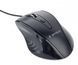 Миша Gembird MUS-4B-02 Black, Black, Офісна, Дротова, 4, USB, 1200, 1.35 м, Пластик, 99 &times; 65 &times; 37 мм, Симетричний, Оптичний