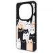 Накладка Redmi Note 14Pro 4G/5G Wave Doodle Cats, Black/Orange, Накладка, Redmi Note 14 Pro 4G / 5G