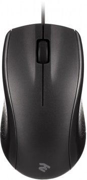 Миша 2E MF130 Black, Black, Офісна, Дротова, 3, USB, 2400, 1.50 м, Пластик, 110 &times; 61.5 &times; 37.5 мм, Симетричний, Оптичний
