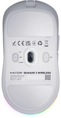 Миша бездротова Hator Quasar 3 Wireless White (HTM731)