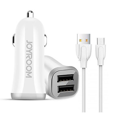 АЗП Joyroom C-M216 3.1A/2 USB + MicroUSB Cable White