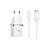 МЗП Hoco C12 2.4A/2 USB + microUSB cable White