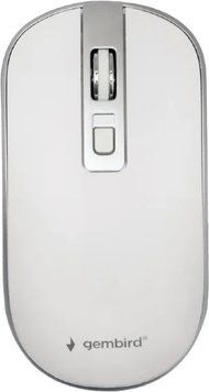 Миша Gembird MUS-4B-06-WS White/Silver, Titanium White, Офісна, Дротова, 4, USB, 1200, 1.35 м, Пластик, 99 &times; 65 &times; 37 мм, Симетричний, Оптичний