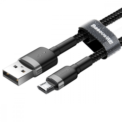 Cable Baseus MicroUSB CAMKLF-BG1 Kevlar 2m Black