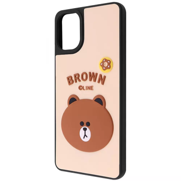 Накладка Samsung A06 (A065F) Wave Doodle Bear, Brown, Накладка, Samsung A06