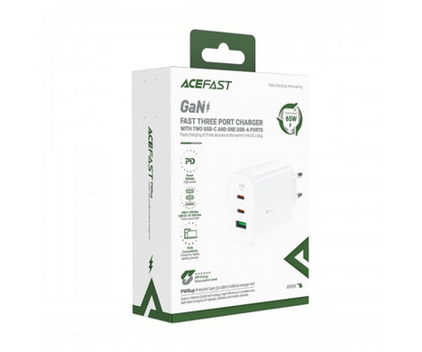 МЗП AceFast A41 PD65W 2Type-C/USB White