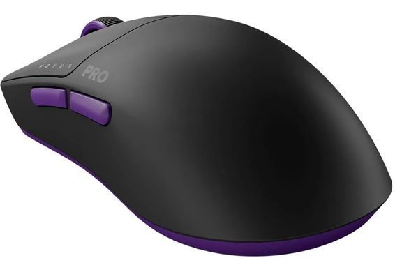 Миша бездротова Dark Project Novus Pro Wireless Black/Purple (DPP_Novus_PRO_BB), Purple, Ігрова, Бездротова, 6, USB; 2.4 ГГц, 26000, Пластик, 125 &times; 65 &times; 39 мм, Симетричний, Оптичний