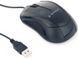 Миша Gembird MUS-3B-02 Black, Black, Офісна, Дротова, 3, USB, 1000, 1.35 м, Пластик, 116 &times; 64 &times; 37 мм, Симетричний, Оптичний