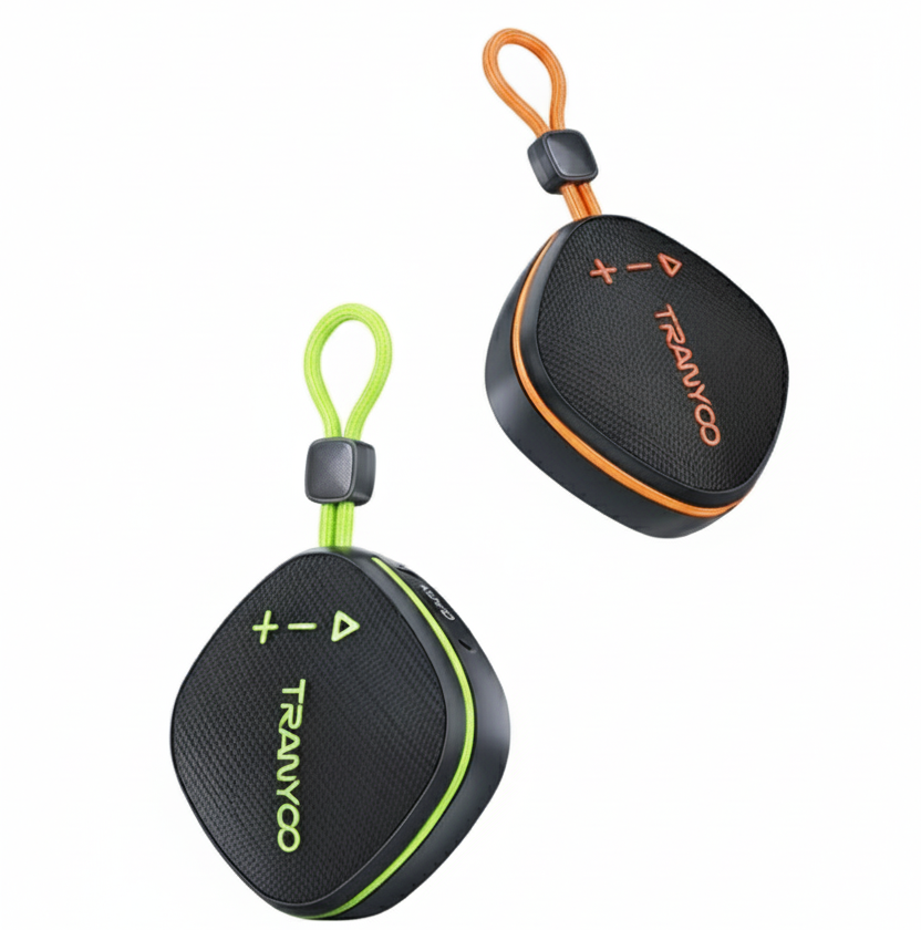 Портативна Bluetooth-колонка Tranyoo T-B16 Orange/Black з глибоким басом та стабільним з’єднанням Bluetooth 5.3.