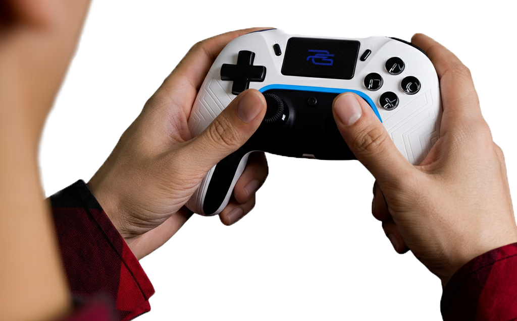 Proove Gaming Skadi Black з яскраво активованою LED підсвіткою передньої панелі.