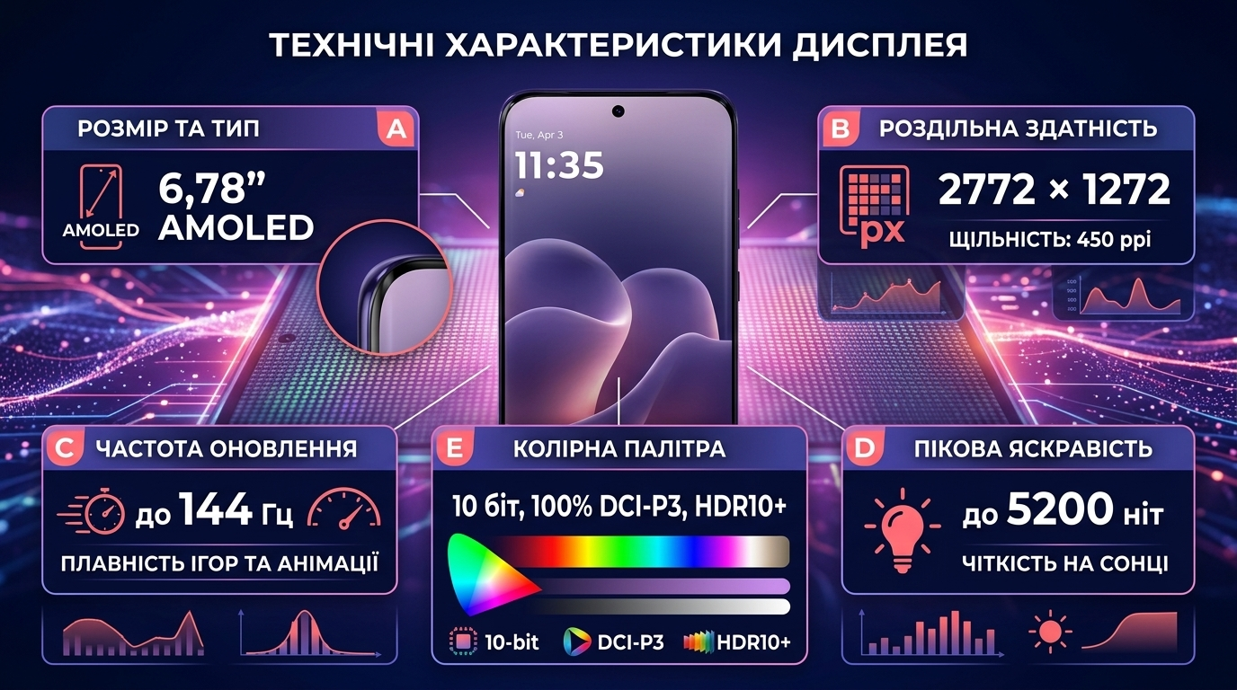 Extreme AMOLED-дисплей Motorola Edge 70 Fusion