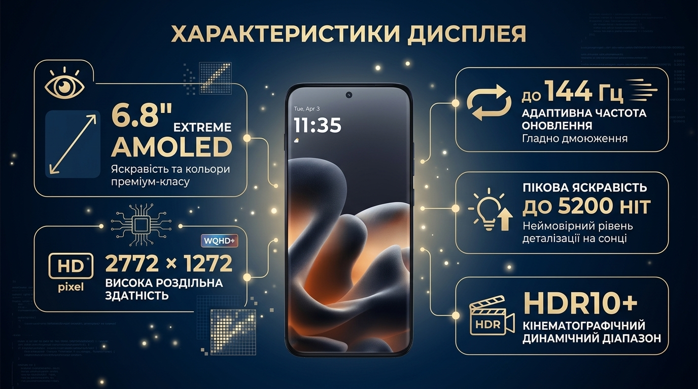 motorola edge 70 pro характеристики дисплея