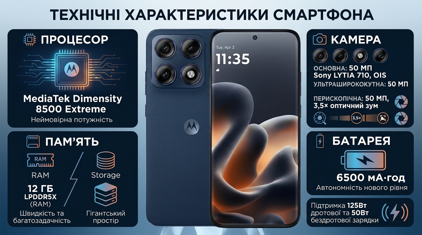 motorola edge 70 pro характеристики смартфона