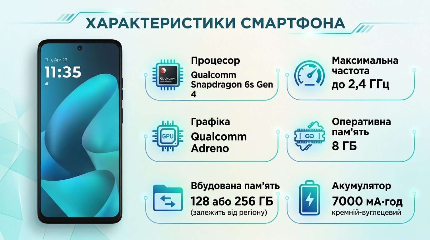 Продуктивність і камери Motorola Moto G57 Power