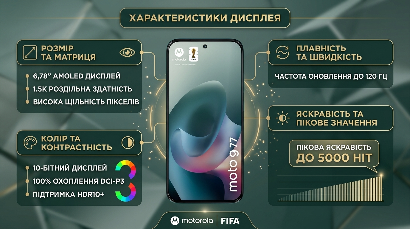 Extreme AMOLED-дисплей Motorola Moto G77