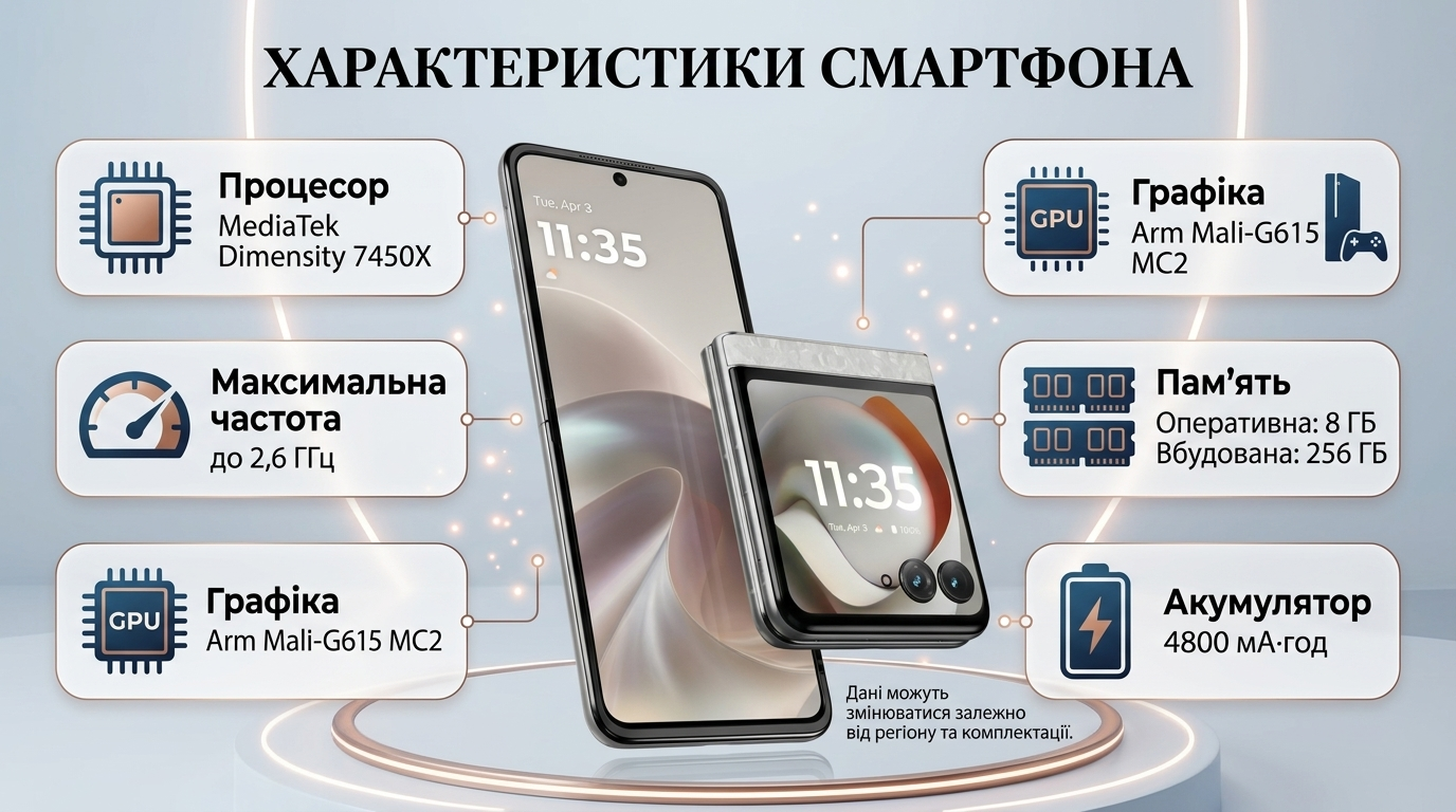 Продуктивність і камери Motorola Razr 70