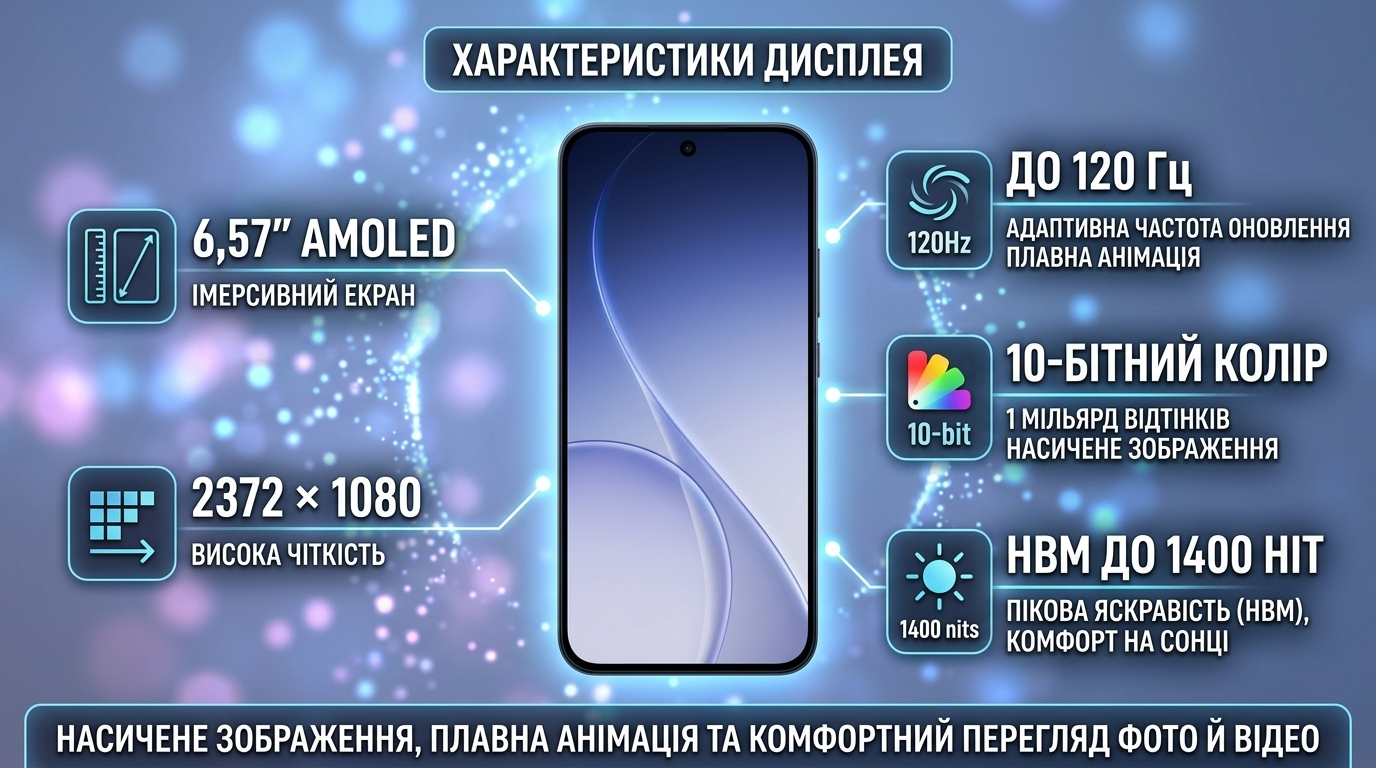 OPPO Reno15 FS 5G характеристики дисплея