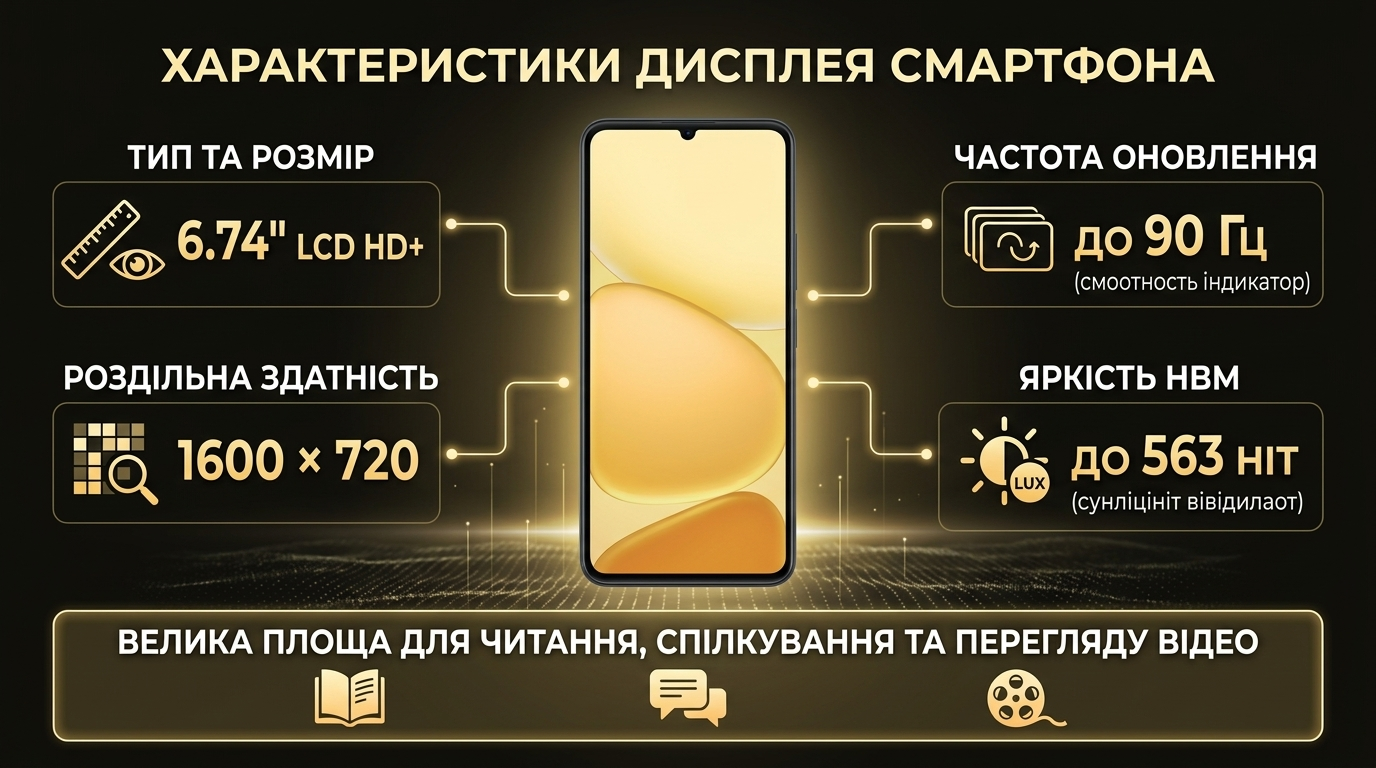 realme Note 80 характеристики дисплея