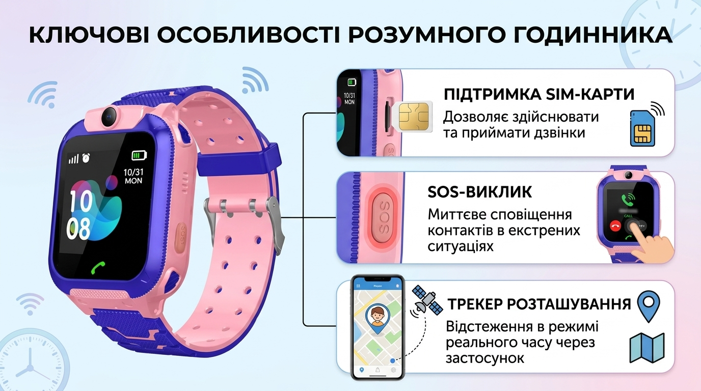 XO H100 Kids Watch функції безпеки