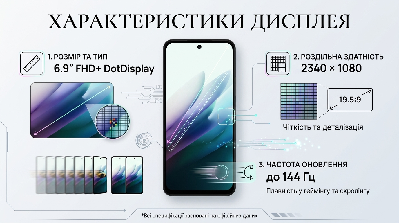 Xiaomi Redmi 15 дисплей