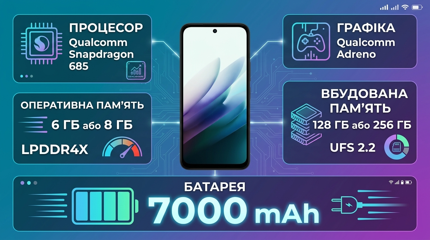 Xiaomi Redmi 15 продуктивність і пам’ять