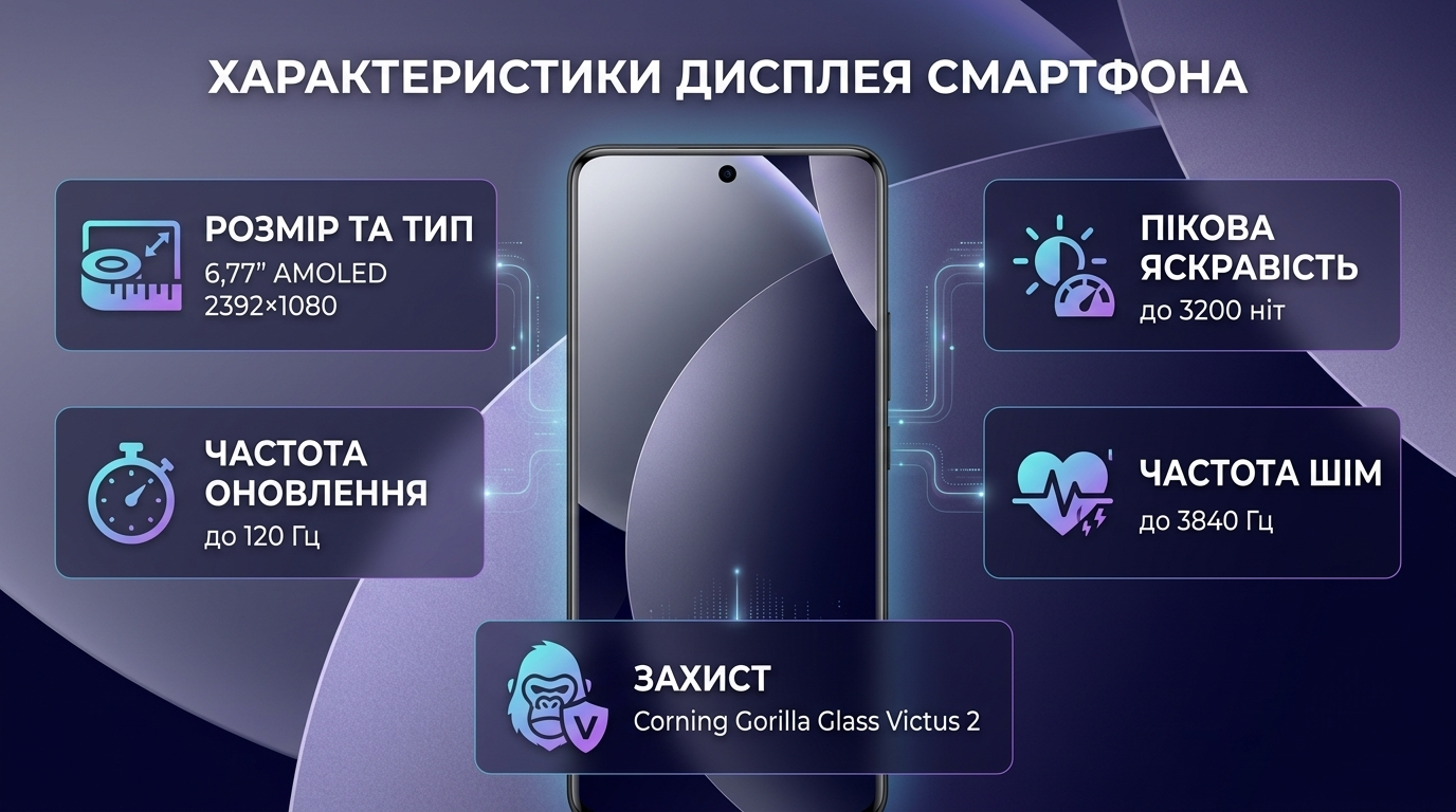 AMOLED-дисплей Xiaomi Redmi Note 15 Pro